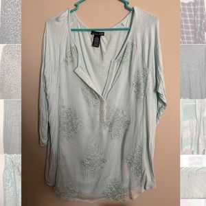 Teal blouse with detail
